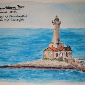 Leuchtturm Porer westlich von Kap Kamenjak