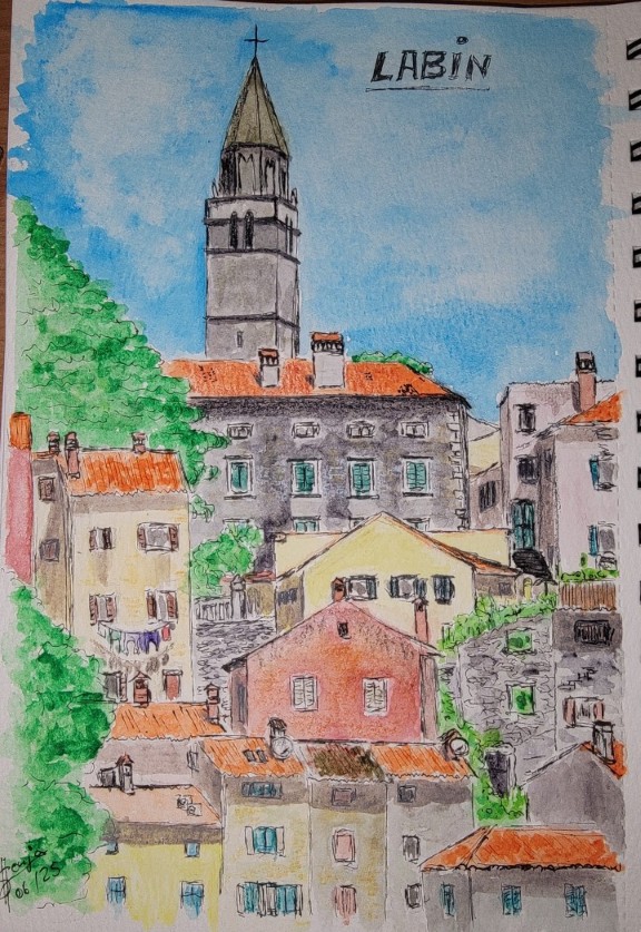 Labin – Blick zur Altstadt
