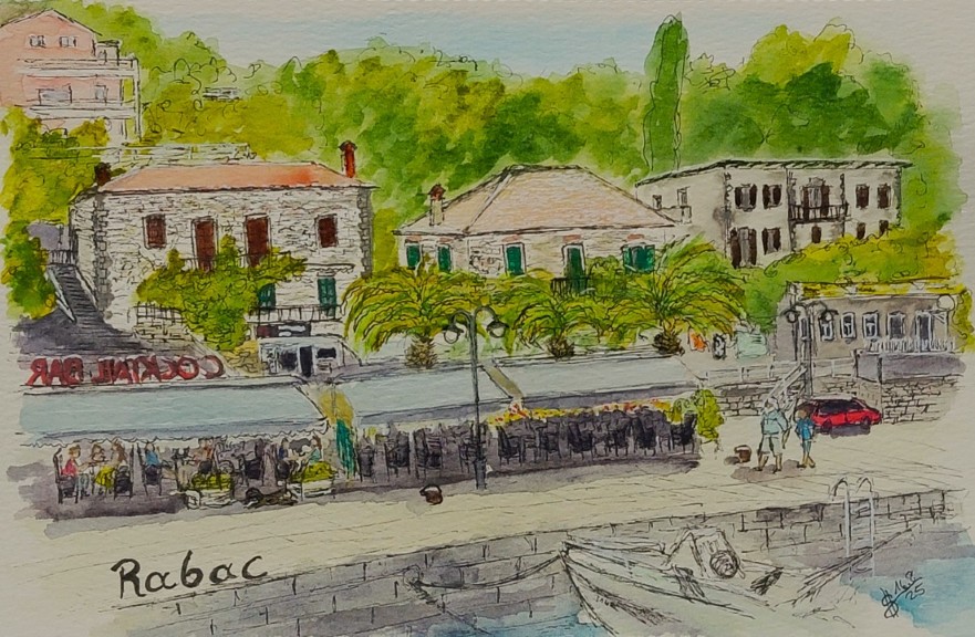 An der Uferpromenade von Rabac