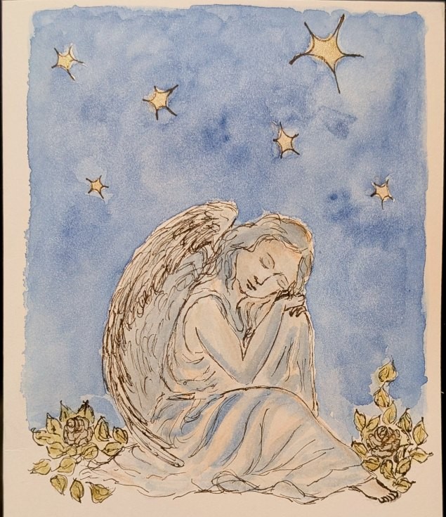 Engel für Trauerkarte