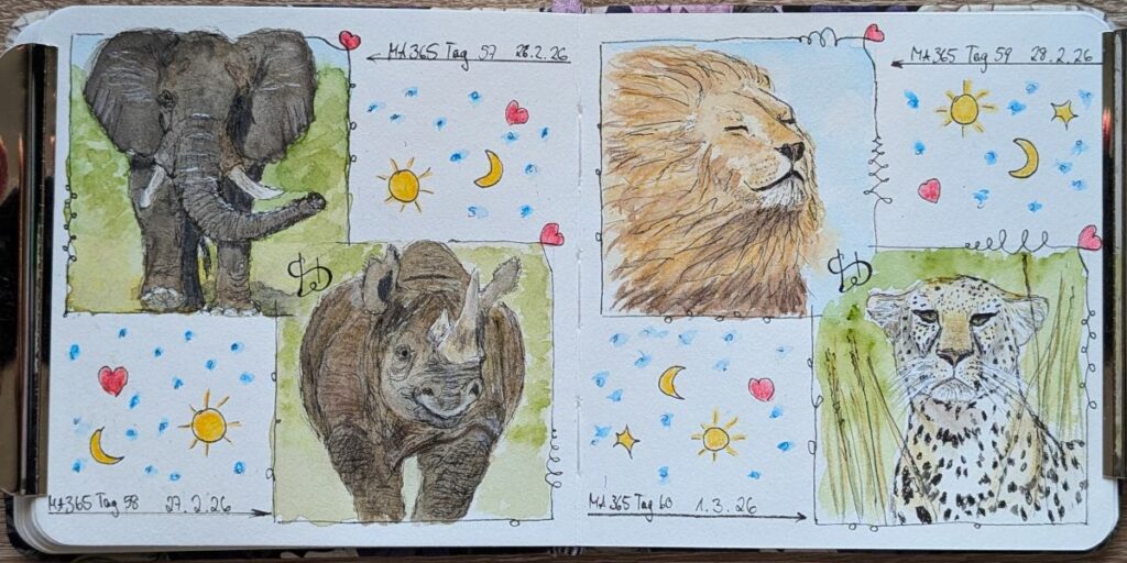 Doppelseite Tag 57-60